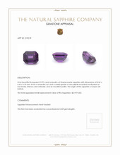 2.99 Ct. Purple Sapphire from Ceylon (Sri Lanka) Appraisal