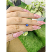 1.29 Ct. Violet Sapphire from Ceylon (Sri Lanka) Life Style