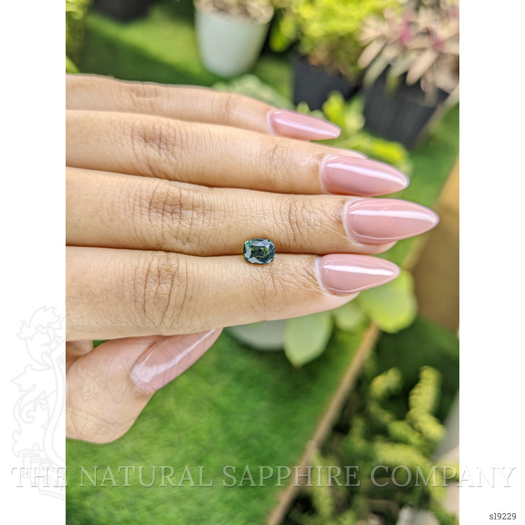 1.42 Ct. Bluish Green Sapphire from Ceylon (Sri Lanka)