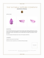 0.66 Ct. Pinkish Purple Sapphire from Ceylon (Sri Lanka) Appraisal