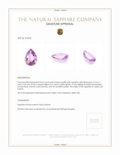 0.65 Ct. Purplish Pink Sapphire from Ceylon (Sri Lanka) Appraisal