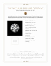 1.11 Ct. White Sapphire from Ceylon (Sri Lanka) Scan Report