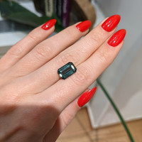 5.65 Ct. Green Sapphire from Madagascar Life Style