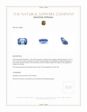 1.28 Ct. Blue Sapphire from Ceylon (Sri Lanka) Appraisal