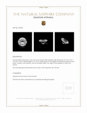1.38 Ct. White Sapphire from Ceylon (Sri Lanka) Appraisal