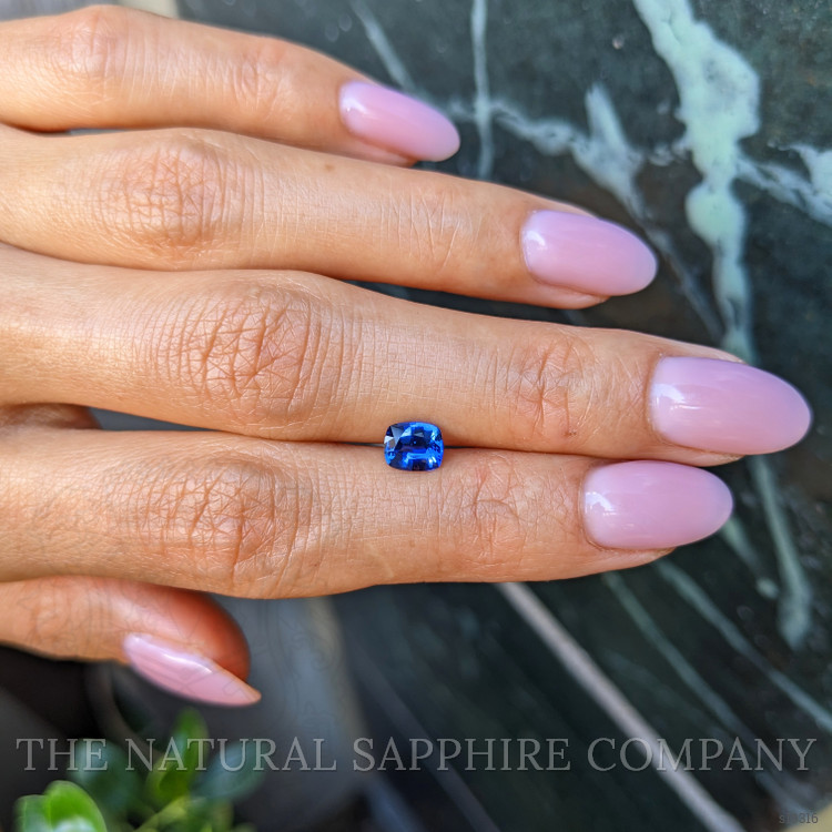 0.89 Ct. Blue Sapphire from Ceylon (Sri Lanka)