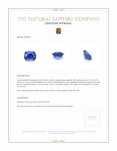 0.98 Ct. Blue Sapphire from Ceylon (Sri Lanka) Appraisal