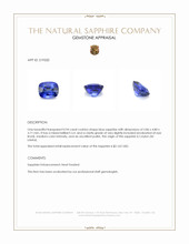 0.94 Ct. Blue Sapphire from Ceylon (Sri Lanka) Appraisal