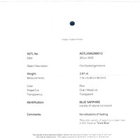 2.01 Ct. Blue Sapphire from Madagascar Scan Report