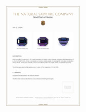 1.56 Ct. Sapphire from Tanzania Appraisal