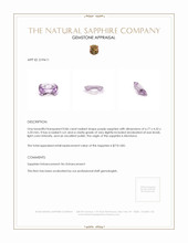 0.86 Ct. Purple Sapphire from Montana Appraisal