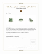 1.22 Ct. Green Sapphire from Montana Appraisal