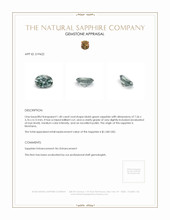 1.40 Ct. Bluish Green Sapphire from Montana Appraisal