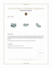 1.40 Ct. Bluish Green Sapphire from Montana Appraisal