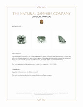 1.06 Ct. Green Sapphire from Montana Appraisal