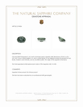 1.64 Ct. Green Sapphire from Montana Appraisal