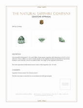 1.05 Ct. Green Sapphire from Montana Appraisal