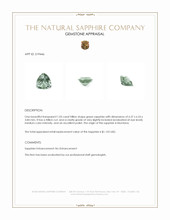 1.05 Ct. Green Sapphire from Montana Appraisal