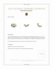 1.05 Ct. Green Sapphire from Montana Appraisal