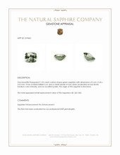 1.05 Ct. Green Sapphire from Montana Appraisal