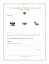 1.05 Ct. Green Sapphire from Montana Appraisal