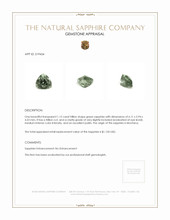1.12 Ct. Green Sapphire from Montana Appraisal