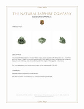 1.12 Ct. Green Sapphire from Montana Appraisal