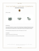 1.13 Ct. Bluish Green Sapphire from Montana Appraisal