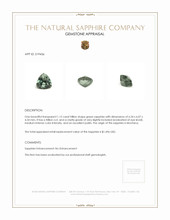 1.12 Ct. Green Sapphire from Montana Appraisal
