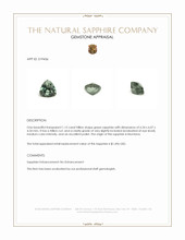 1.12 Ct. Green Sapphire from Montana Appraisal