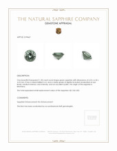 1.28 Ct. Green Sapphire from Montana Appraisal