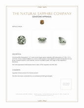 1.57 Ct. Green Sapphire from Montana Appraisal