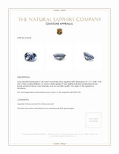 1.60 Ct. Sapphire from Montana Appraisal
