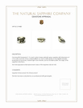 1.76 Ct. Yellowish Green Sapphire from Montana Appraisal