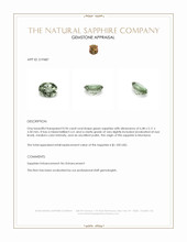 0.96 Ct. Green Sapphire from Montana Appraisal