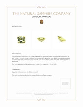 1.03 Ct. Greenish Yellow Sapphire from Montana Appraisal