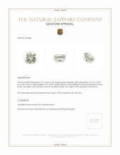 1.07 Ct. Green Sapphire from Montana Appraisal