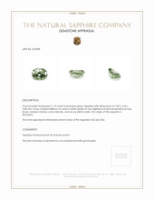 1.19 Ct. Green Sapphire from Montana Appraisal