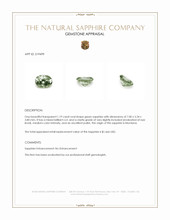 1.19 Ct. Green Sapphire from Montana Appraisal