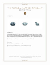 1.22 Ct. Greyish Blue Sapphire from Montana Appraisal