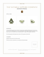 1.04 Ct. Green Sapphire from Montana Appraisal