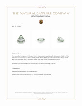 1.13 Ct. Green Sapphire from Montana Appraisal