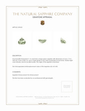 1.15 Ct. Green Sapphire from Montana Appraisal