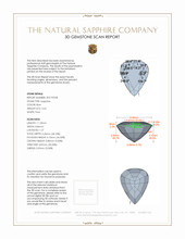 3.62 Ct. Blue Sapphire from Ceylon (Sri Lanka) 3 D Scan Report
