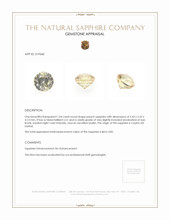 1.04 Ct. Peach Sapphire from Ceylon (Sri Lanka) Appraisal