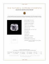 8.60 Ct. White Sapphire from Ceylon (Sri Lanka) Scan Report