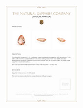 1.51 Ct. Padparadscha Sapphire from Ceylon (Sri Lanka) Appraisal