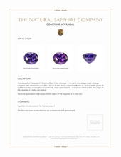 2.18 Ct. Color Change Sapphire from Ceylon (Sri Lanka) Appraisal