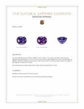2.18 Ct. Color Change Sapphire from Ceylon (Sri Lanka) Appraisal