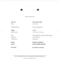 2.18 Ct. Color Change Sapphire from Ceylon (Sri Lanka) Scan Report